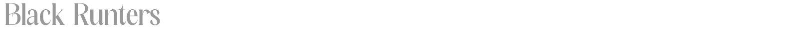 Black Runters font preview